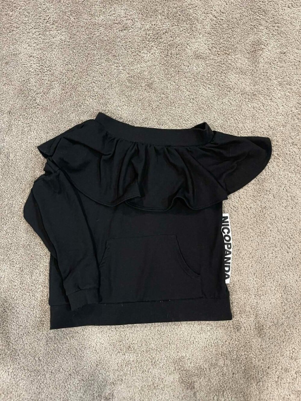 NICOPANDA Women's Black Top Size Medium